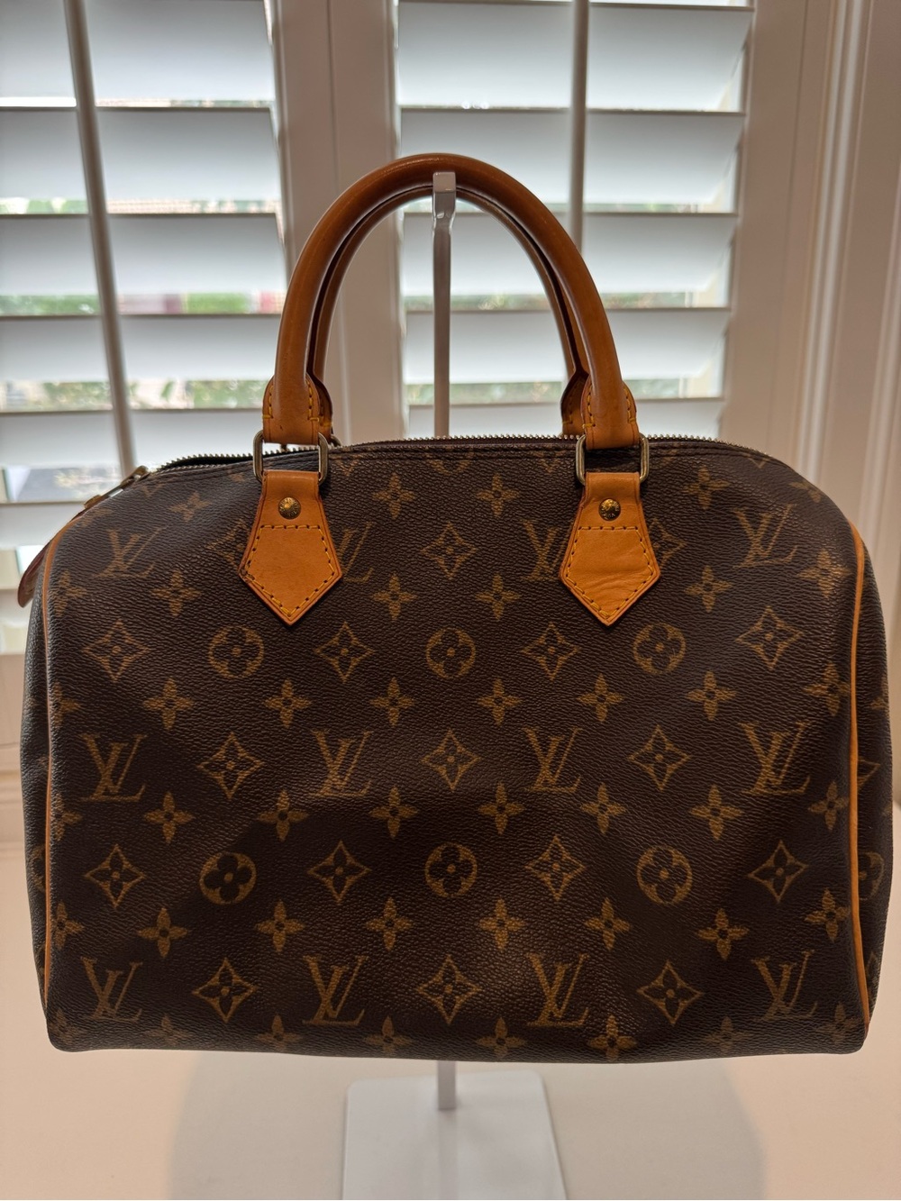 Luxe Speedy 30 Monogram Canvas Vintage Made in France with Lock